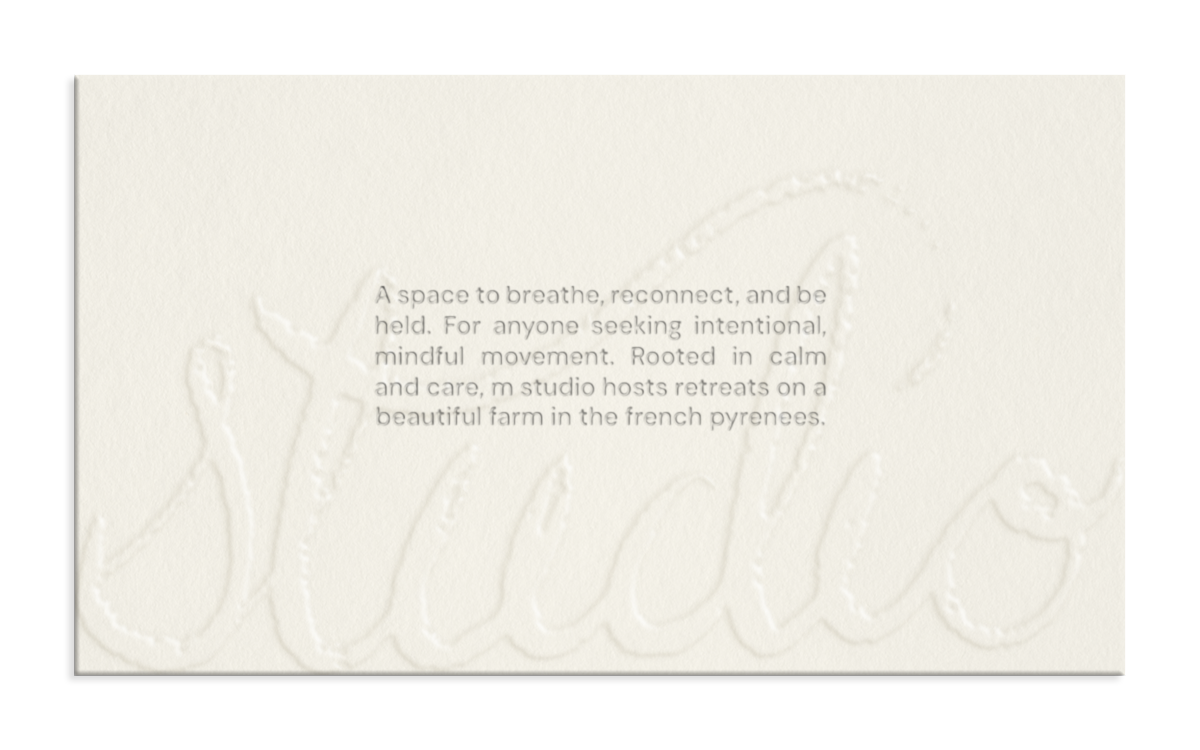 m studio business card